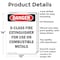 Signmission D-Class Fire Extinguisher For Danger Sign, Aluminum, 10in W x 14in L, 2PK OS-2PACK-DS-A-1014-V-2377 - alternate 3